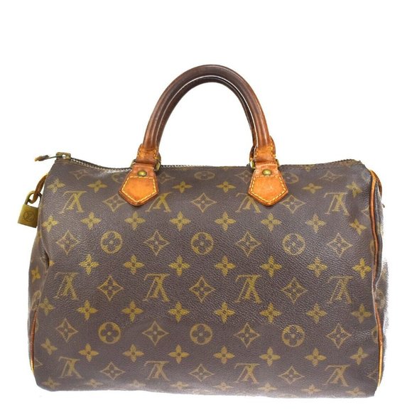 LOUIS VUITTON Speedy 30 Travel Hand Bag Monogram Leather Brown M41526 - Picture 11 of 16